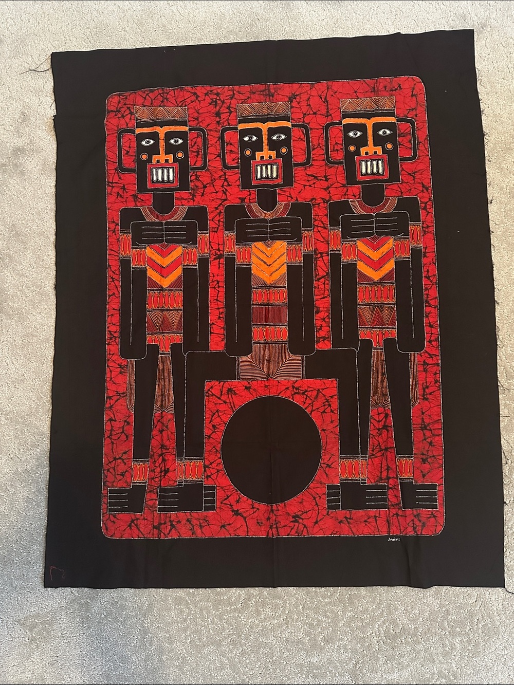 Vintage Indonesian Batik Painting